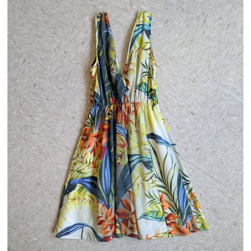 Lavand Silk Cotton Blend Floral Resortwear Vacation Sun Dress